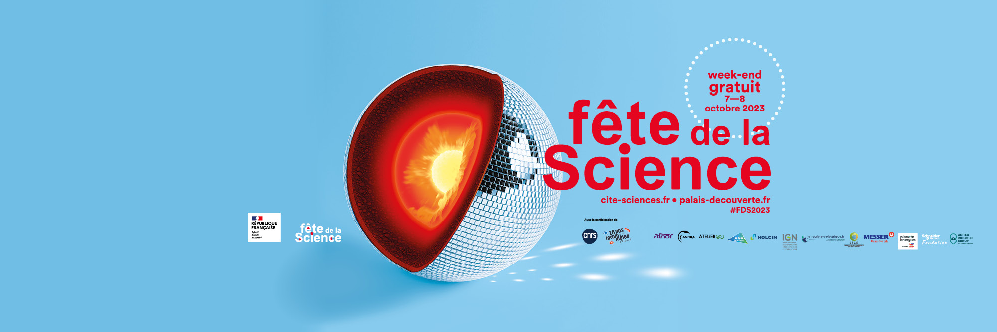 Bannière de la fête des Sciences 2023