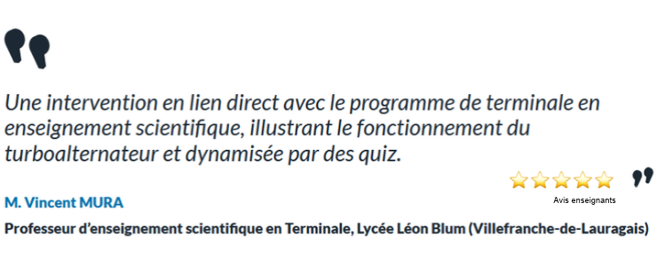 CItation de M. Vincent MURA, professeur d’enseignement scientifique en Terminale, Lycée Léon Blum (Villefranche-de-Lauragais)