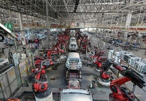 Une vue de l’usine de voitures électriques Leapmotor à Jinhua, au sud de Shangaï, en Chine.