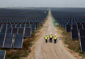 Workers in the energy and solar sectors