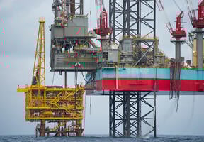 An offshoring drilling platform off the coast of Port-Gentil (Gabon)