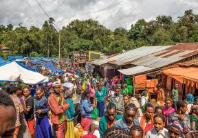 Un marché à Jimma en Ethiopie 