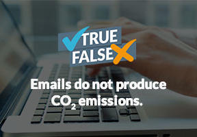 Image of the video an e-mail does not emit CO2.