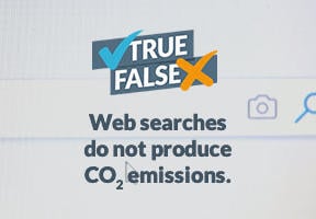 Image of the video Web searches do not produce CO2 emissions.