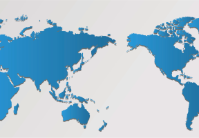 La carte du monde illustrant les deux super-puissances mondiales : les Etats-Unis et la Chine