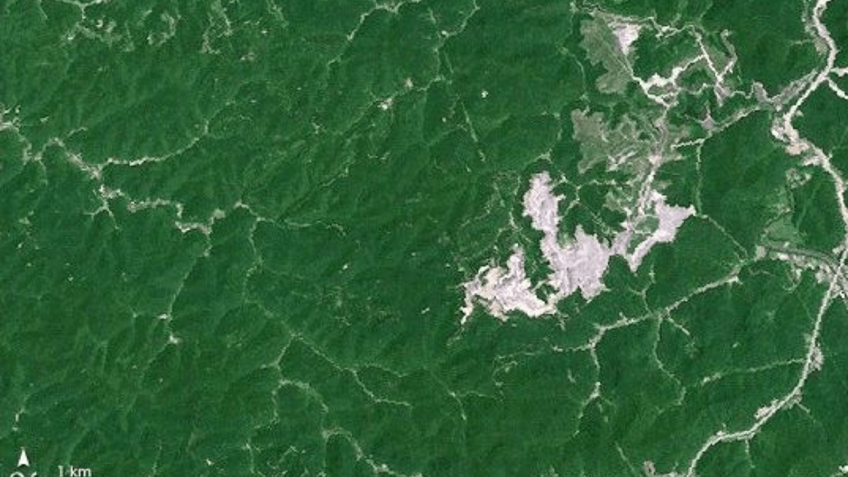 Kayford Mountain Coal Mine from Sky