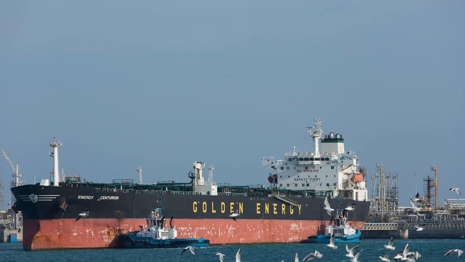 Pétrolier Golden Energy, port de Ras Laffan 