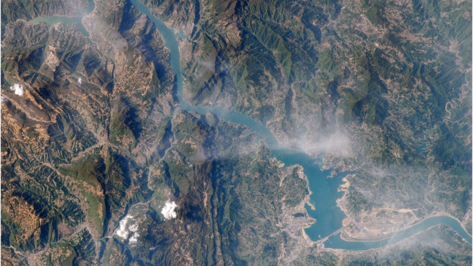 The three Gorges Dam from Sky