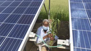 Solar panels energy transition India