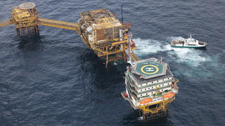 Plateforme pétrolière offshore au Gabon