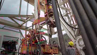 Opération de forage gazier sur le site d'Incahuasi en Bolivie