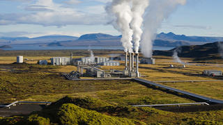 The geothermal power plant in Nesjavellir in Iceland