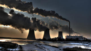 The CO2 emitted by large industrial facilities (such as the coal-fired power plant shown here) can be utilized in a variety of physical and chemical processes