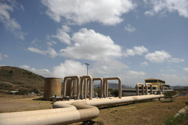 L'usine géothermique d'Olkaria dans le centre du Kenya